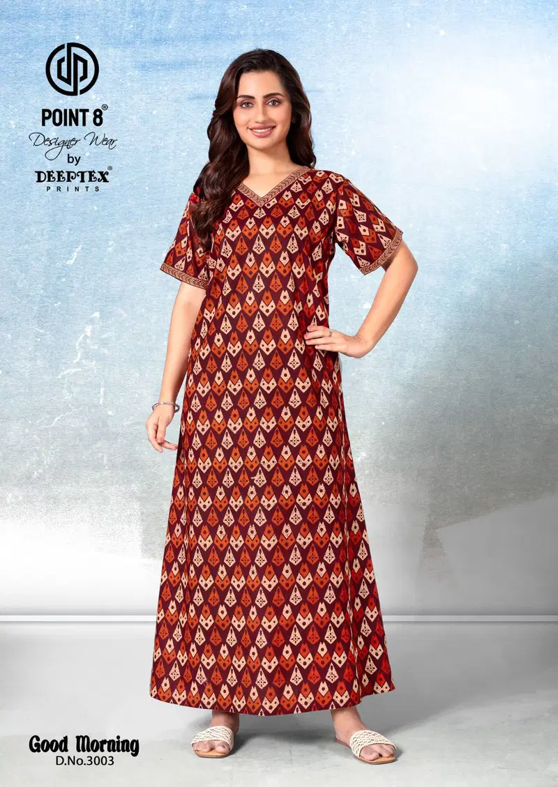 Good Morning Vol 3 By Deeptex Cotton Printed Wholesale Nighty Orders In India